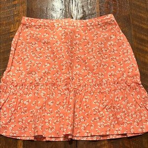 Billabong x The Salty Blonde Women's Coral Floral Ruffle Skirt